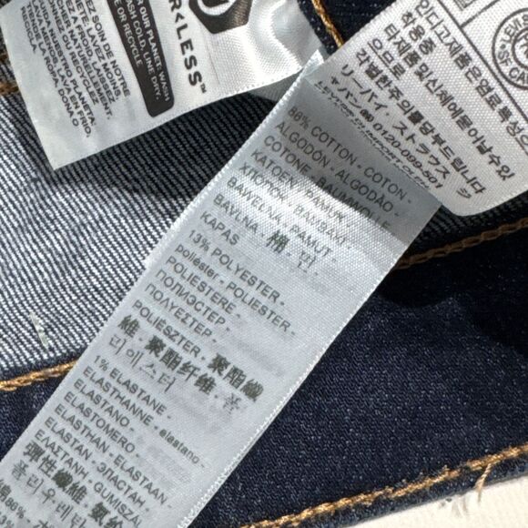 NWT $79.50 Levi's Ribcage Straight Ankle Distressed Dark Wash Jeans Women 32x27 - Picture 12 of 15